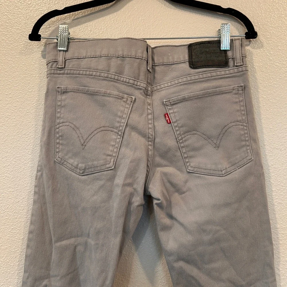 Levis 510 Skinny Fit Grey Jeans Mens‎ 28x28 Solid Casual Denim Pants